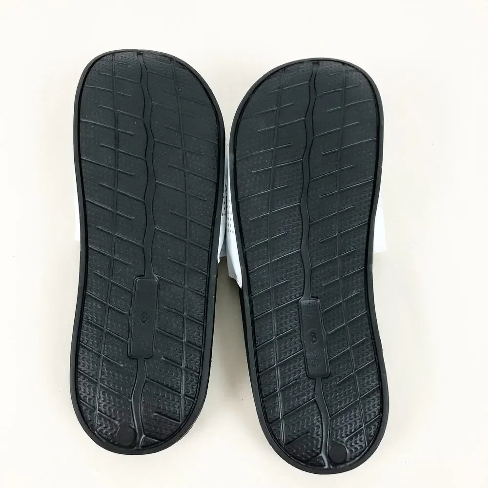Abound Womens Sloane Sandals Size 8 Black White Pool Slides Slip-On NWOB